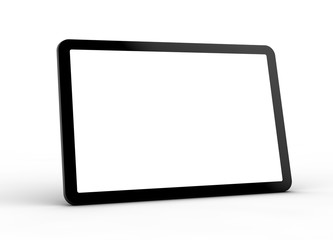 tablet pc -  Modern black tablet computer isolated on white background. Tablet pc and screen with clipping path  - obrazy, fototapety, plakaty