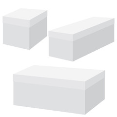 White blank box. Vector illustration.