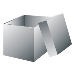 Fototapeta premium White blank open box. Vector illustration.