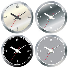 Wall clock. Vector.