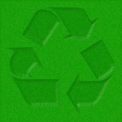 Recycle Symbol On Grass
