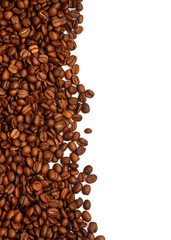Coffee grain on white background