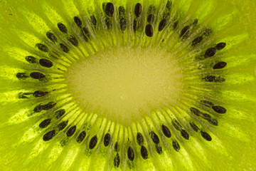 Macro closeup of a kiwi