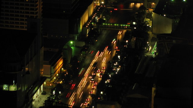 City traffic time lapse zoom 3