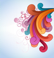 Background with flowing colorful scrolls