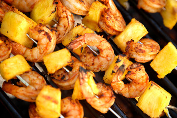 Pineapple Shrimp on the Barbeque