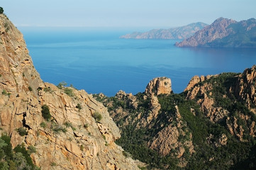 E Calanque di Piana, granite rocks, UNESCO heritage, Corsica