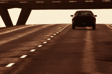 Car on road