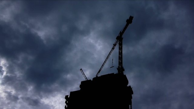 Cranes on Construction Area