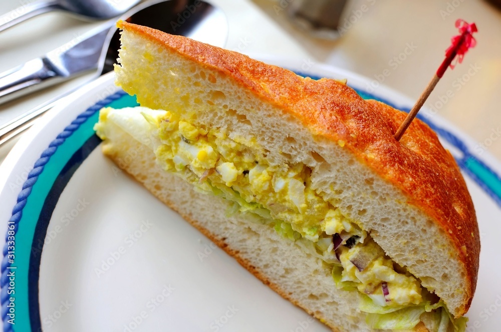 Sticker single egg sandwich