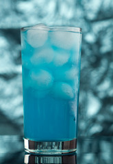 Blue cold cocktail