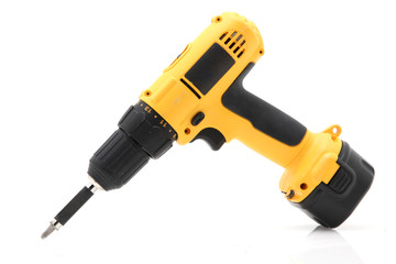 Cordless Drill Isolated On White Background