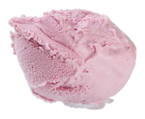 Scoop of strawberry ice cream