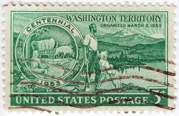 Fototapeta na wymiar centennial Washington Territory