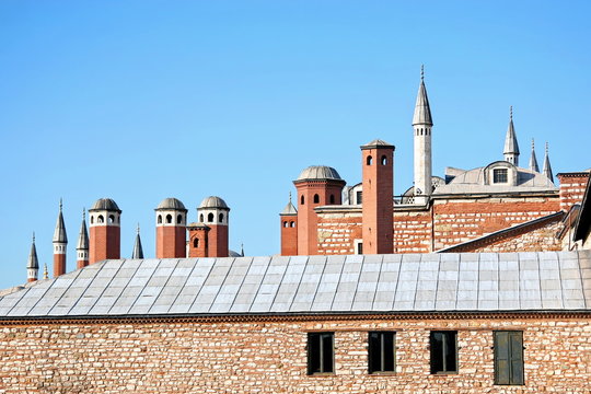 Roof details on Harem section of Topkapi Palace