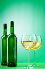 Wine concept with gradient background