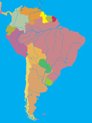 political map of South America