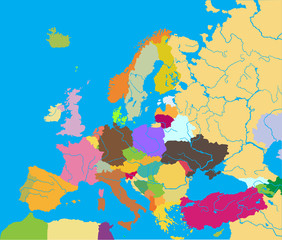 political map of Europe