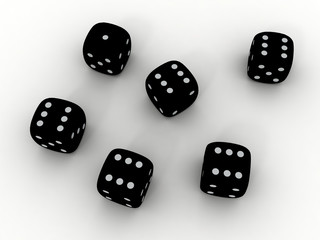 Black playing dice