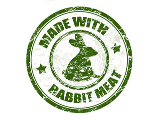 made with rabbit meat stamp