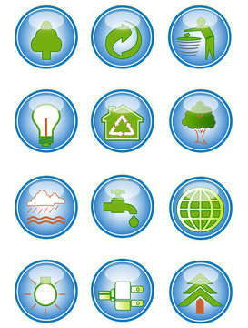 Environmental conservation icons