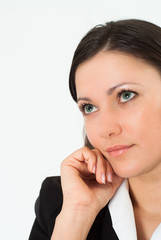 beautiful woman in a business suit