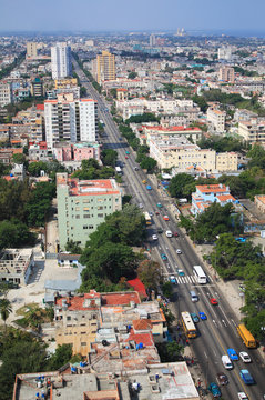Vedado Quarter in Havana, Cuba