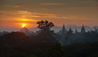 Sunrise over ancient Bagan, Myanmar