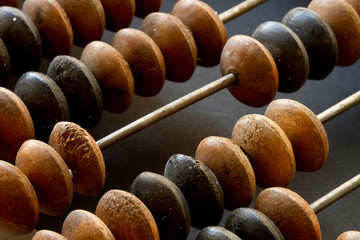 old wooden abacus
