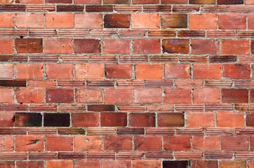 Obraz premium Striped red bricks