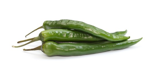 Green chilli peppers