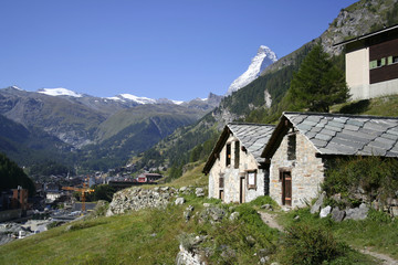 Fototapeta na wymiar Matterhorn, Monte Rosa, Zermatt