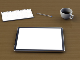 workspace desktop tablet pc