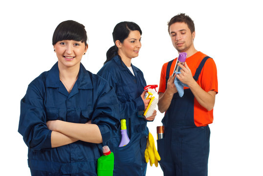 Happy Cleaning Service Team