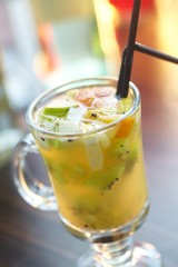 Cocktail with fruits