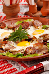 sausage and eggs for breakfast
