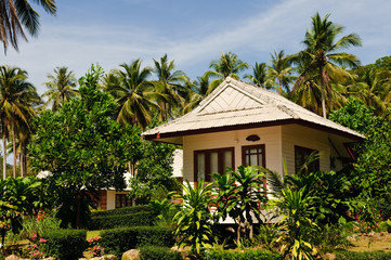 Fototapeta na wymiar Tropical bungalow