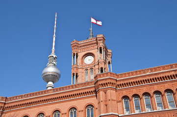 Naklejka premium Berlin Rotes Rathaus