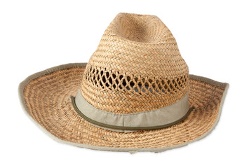 straw hat isolated on white