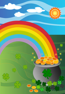 Pot Of Gold At The End Of The Rainbow