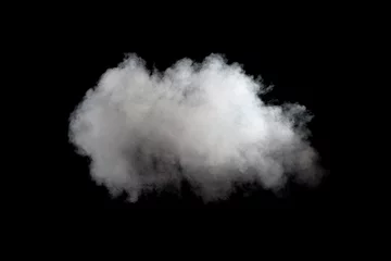 Papier Peint photo autocollant Fumée Fumée blanche sur fond noir. Isolé.