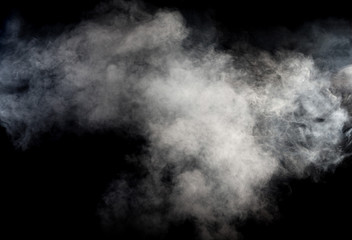 White smoke on black background. Isolated. - 31357074