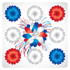 Happy 4th July vector illustration