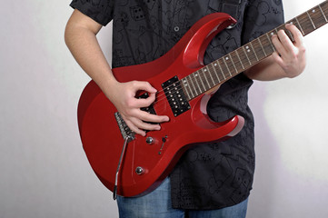 Fototapeta na wymiar Guitar player