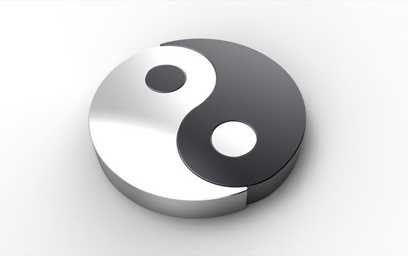 Computer rendering of a Yin Yang symbol