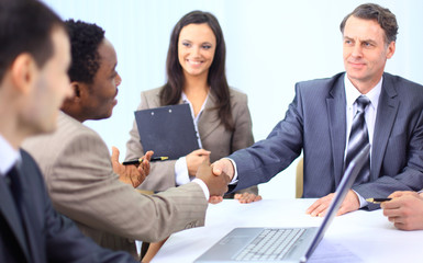 Fototapeta premium Handshake and teamwork