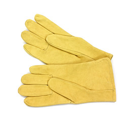 Leather gardening gloves