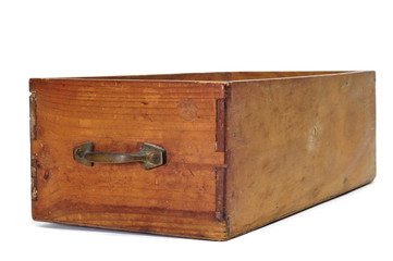 ancient wooden drawer