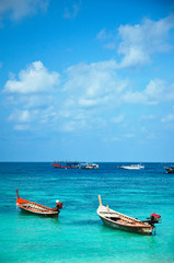 Naklejka premium boat and beach of THAILAND