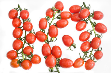 isolated fresh tomatoes